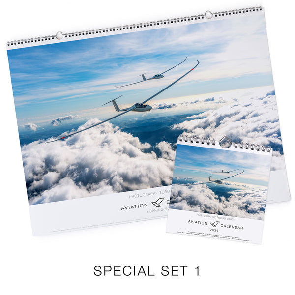 SPECIAL SET 1 – Fotokalender + Tischkalender Segelfliegen 2024